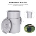 Boundless Voyage Titanium Rice Cooker Camping Cooking Pot Set, Ti-2093 Silver