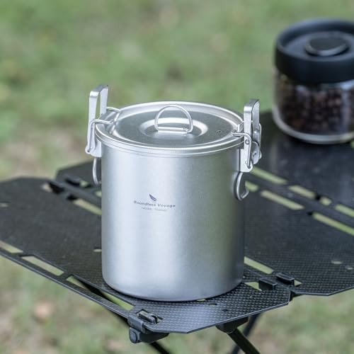 Boundless Voyage Titanium Rice Cooker Camping Cooking Pot Set, Ti-2093 Silver-4