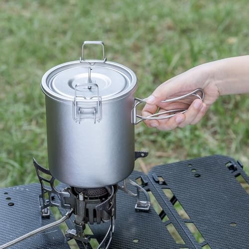 Boundless Voyage Titanium Rice Cooker Camping Cooking Pot Set, Ti-2093 Silver-5