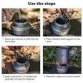 Boundless Voyage Titanium Spirit Alcohol Stove, Mini Alcohol Burner for Camping, Backpacking and Hiking