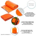 Bramble Emergency Thermal Bivvy Bags, Rescue Sleeping Blankets, Bright Orange, 213 x 91 cm, Pack of 3