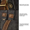 BRASS TACKS Leathercraft Waxed Canvas Vintage Backpack, Dark Gray, One Size