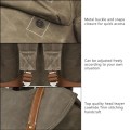 BRASS TACKS Leathercraft Waxed Canvas Vintage Waterproof Backpack, Olive Green, One Size