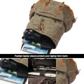 BRASS TACKS Leathercraft Waxed Canvas Vintage Waterproof Backpack, Olive Green, One Size