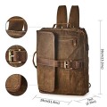 BRASS TACKS Leathercraft Bronze Vintage Waxed Canvas Convertible Laptop Messenger Backpack