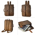 BRASS TACKS Leathercraft Bronze Vintage Waxed Canvas Convertible Laptop Messenger Backpack