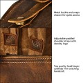 BRASS TACKS Leathercraft Vintage Waxed Canvas Shoulder Rucksack, Brown, One Size