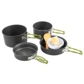 BRAVECOW 11-Piece Camping Cookware Set for 3-4 People