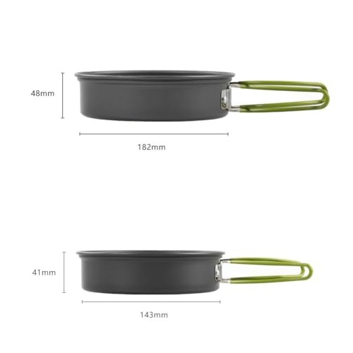 BRAVECOW 11-Piece Camping Cookware Set for 3-4 People-3