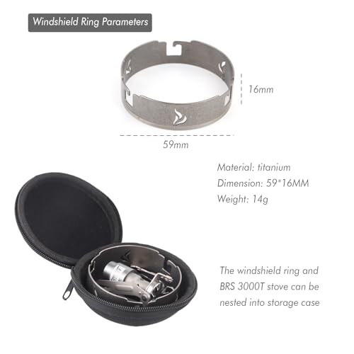 BRS 3000T Stove and Titanium Windscreen Combo Set with Storage Box-2