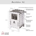 Bushcraft Essentials Bushbox XL Premium Set Folding Outdoor Stove with Universal Grate and Leather Case
