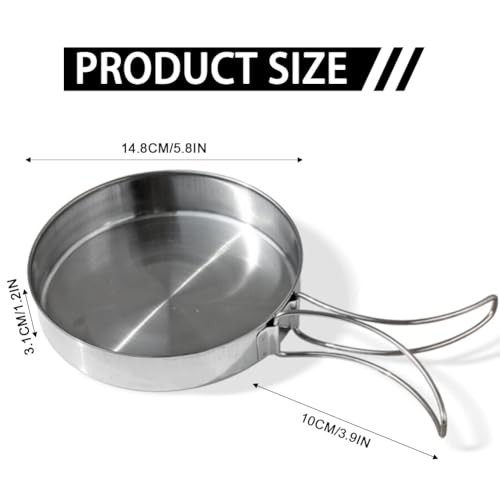 FILOEEX 15cm Camping Fry Pan with Folding Handle-1