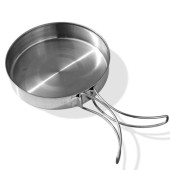 FILOEEX 15cm Camping Fry Pan with Folding Handle