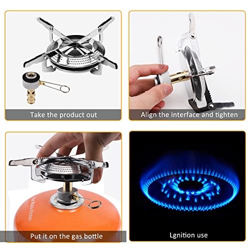 TSLBW Portable Single Burner Camping Gas Stove 2800W-2