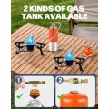 Olutula Camping Gas Stove, 5800W Wind-Resistant Burner, Black