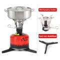 QINBINENG Windproof 3000W Foldable Camping Gas Stove with Carry Box