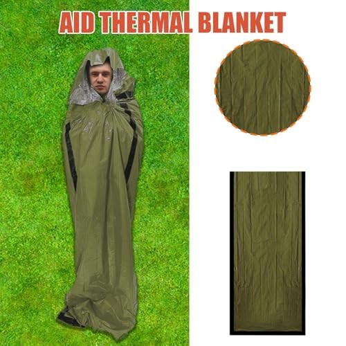 Generic Green Camping Sleeping Bag Thermal Sleep Pouch-1