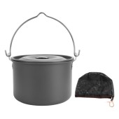 Agatige Camping Hanging Soup Pot, Large Capacity Aluminium Alloy, Non-Stick