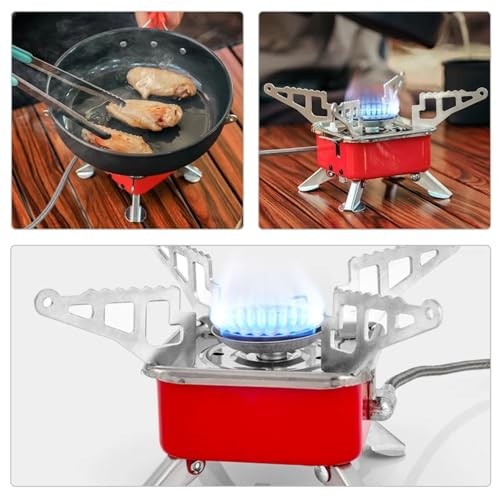Taylor & Brown Mini Foldable Backpacking Stove with 8 Gas Canisters-5