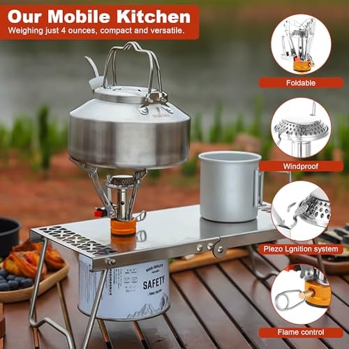 Starvortex Portable Camping Gas Stove, 117 g, Foldable Backpacking Burner-2