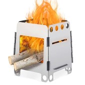 Lixada Portable Wood Burning Camping Stove, Stainless Steel