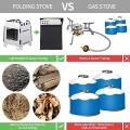 Lixada Portable Wood Burning Camping Stove, Stainless Steel