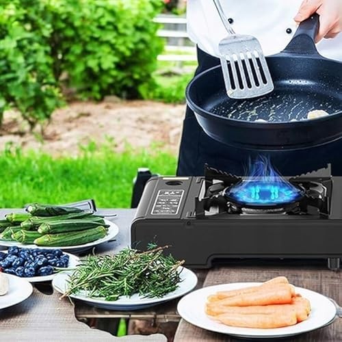 Deejaah Portable Camping Stove with Carry Case and 8 Butane Gas Canisters-5