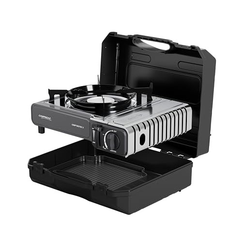 Campingaz Camp Bistro 3 Griddle 1-Burner Camping Stove, 2200W, with Carry Case-4