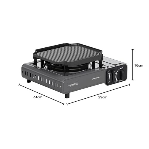 Campingaz Camp Bistro 3 Griddle 1-Burner Camping Stove, 2200W, with Carry Case-7