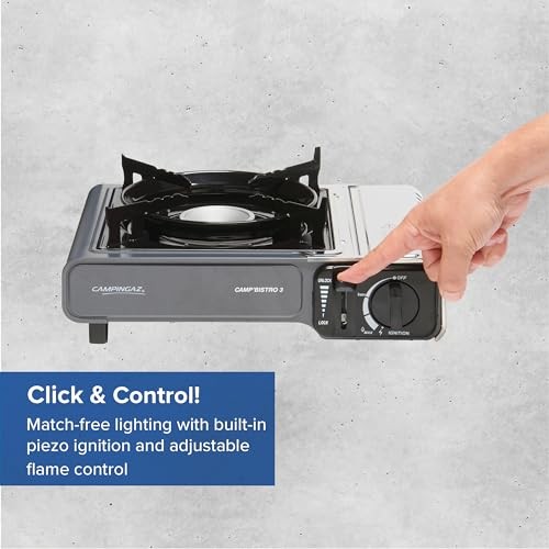 Campingaz Camp Bistro 3 1-Burner Camping Stove, 2200W, Black-4