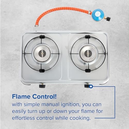 Campingaz Camping Cook CV 2-Burner Gas Stove, 3600 W-3