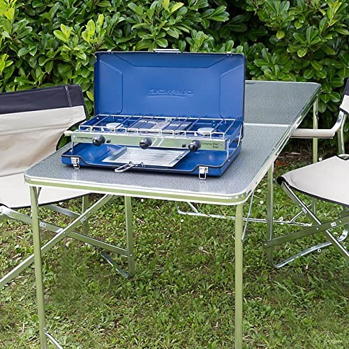 Campingaz Chef Folding Double Burner Stove and Grill, Blue-2