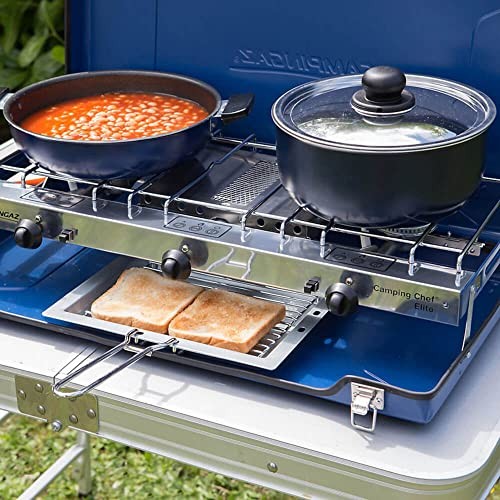 Campingaz Chef Folding Double Burner Stove and Grill, Blue-4