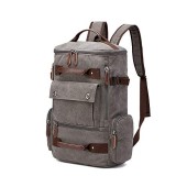 WTiger Grey Canvas Backpack with 15.6 inch Laptop Compartment