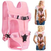 petmix Pink Small Adjustable Pet Backpack Carrier, Legs-Out Front Dog Carrier