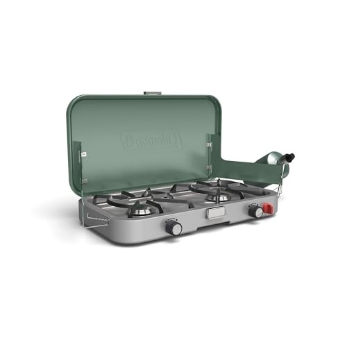 Coleman Cascade 3-in-1 2-Burner Camp Stove with Accessories, Hickory Moss C001-1