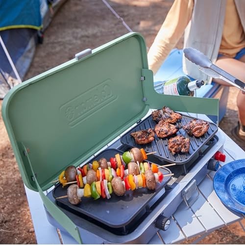 Coleman Cascade 3-in-1 2-Burner Camp Stove with Accessories, Hickory Moss C001-5