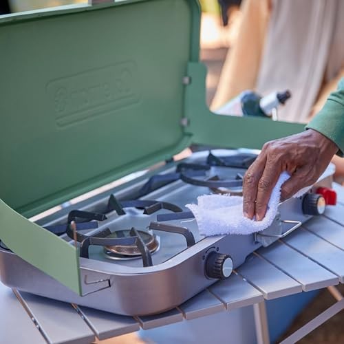 Coleman Cascade 3-in-1 2-Burner Camp Stove with Accessories, Hickory Moss C001-6