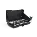 Coleman Triton 2-Burner Propane Camping Stove with Adjustable Burners, Wind Guards, Heavy-Duty Latch and Handle, 22,000 BTUs