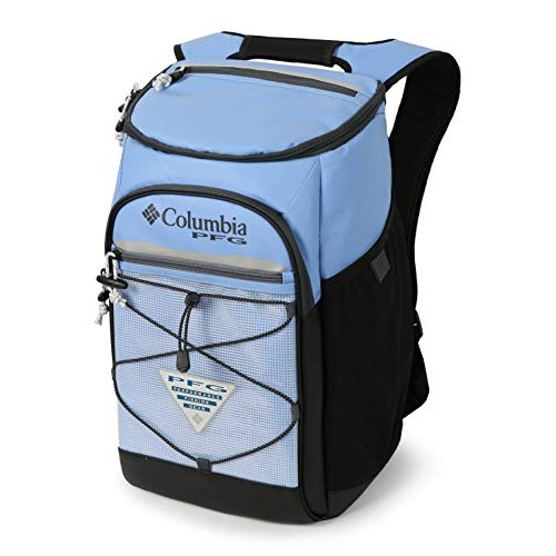 Columbia PFG Roll Caster Backpack Cooler, 30-Can, White Cap