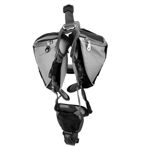 Cyrank Dog Backpack Saddle Bag with Harness, L, Black-6