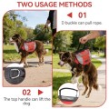 Cyrank Dog Hiking Backpack Harness Saddle Bag, Small, Red