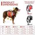 Cyrank Dog Hiking Backpack Harness Saddle Bag, Small, Red
