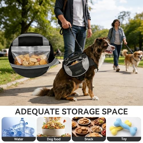 Cyrank M Black Dog Hiking Backpack Harness Saddle Bag-3