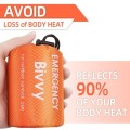 Deecam Emergency Sleeping Bag 4 Pack, Orange Mylar Bivy Sack