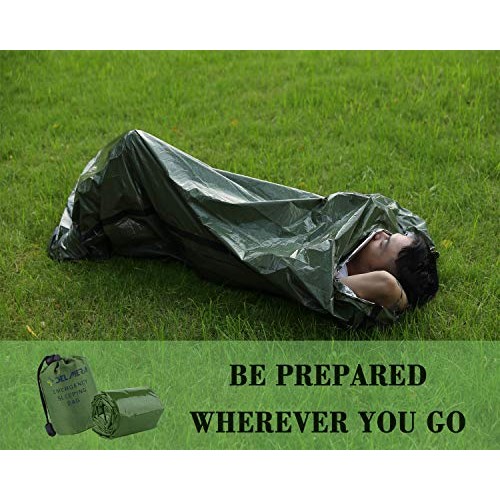 Delmera Emergency Sleeping Bag Bivy Sack, Camouflage-4