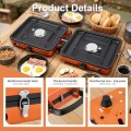 Delousiber Portable Folding Camping Gas Stove, 2 Burners, 4400W, with 1m Hose and Carry Bag