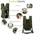 DOBVDLA Dog Front Carrier Backpack, Soft Pad, Army Green, Size S