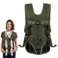 DOBVDLA Dog Front Carrier Backpack, Soft Pad, Legs-Out, Army Green, M