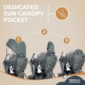 Dromader Panda 2.0 Olive Baby Carrier Backpack for Hiking, up to 18kg